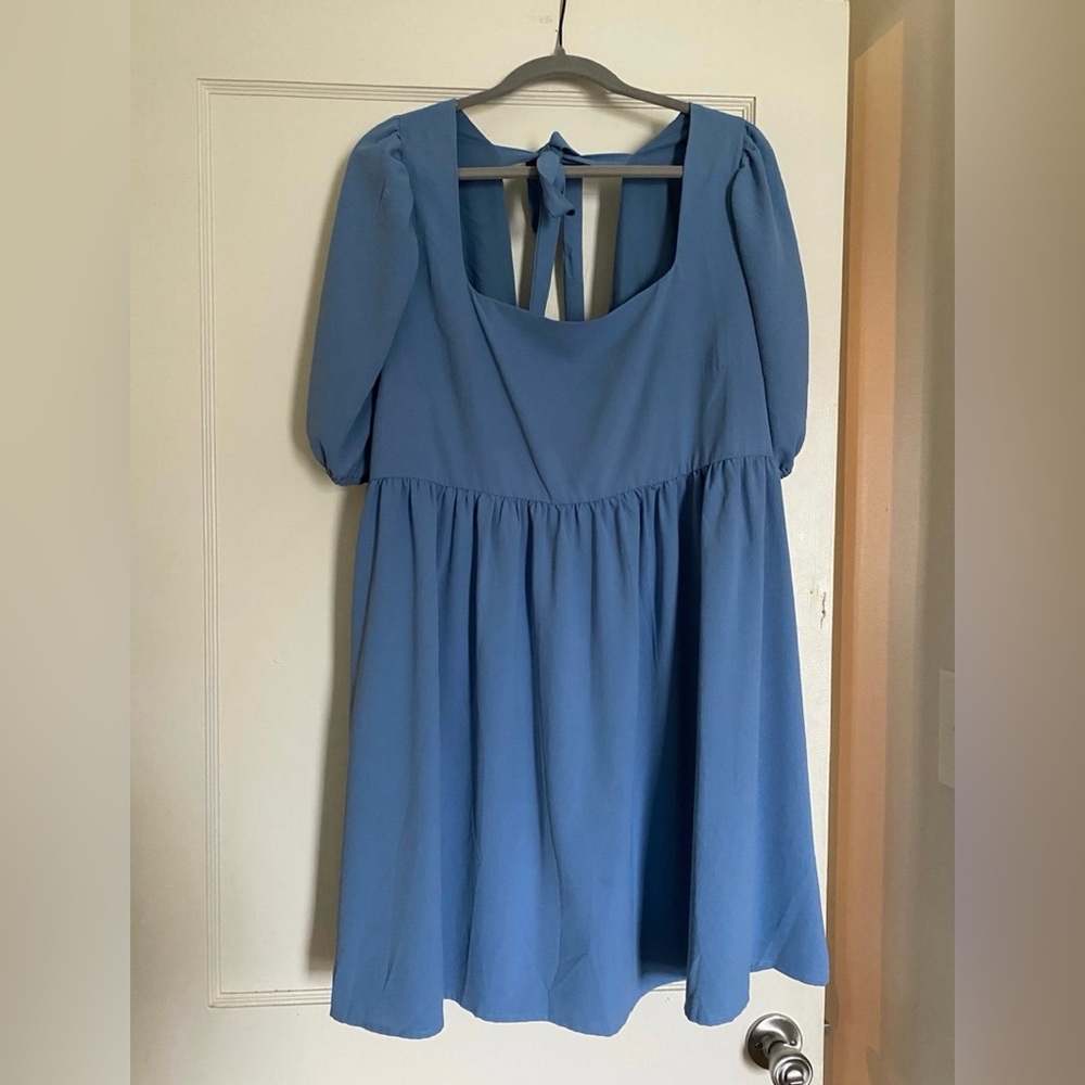 ARULA Blue Babydoll Dress